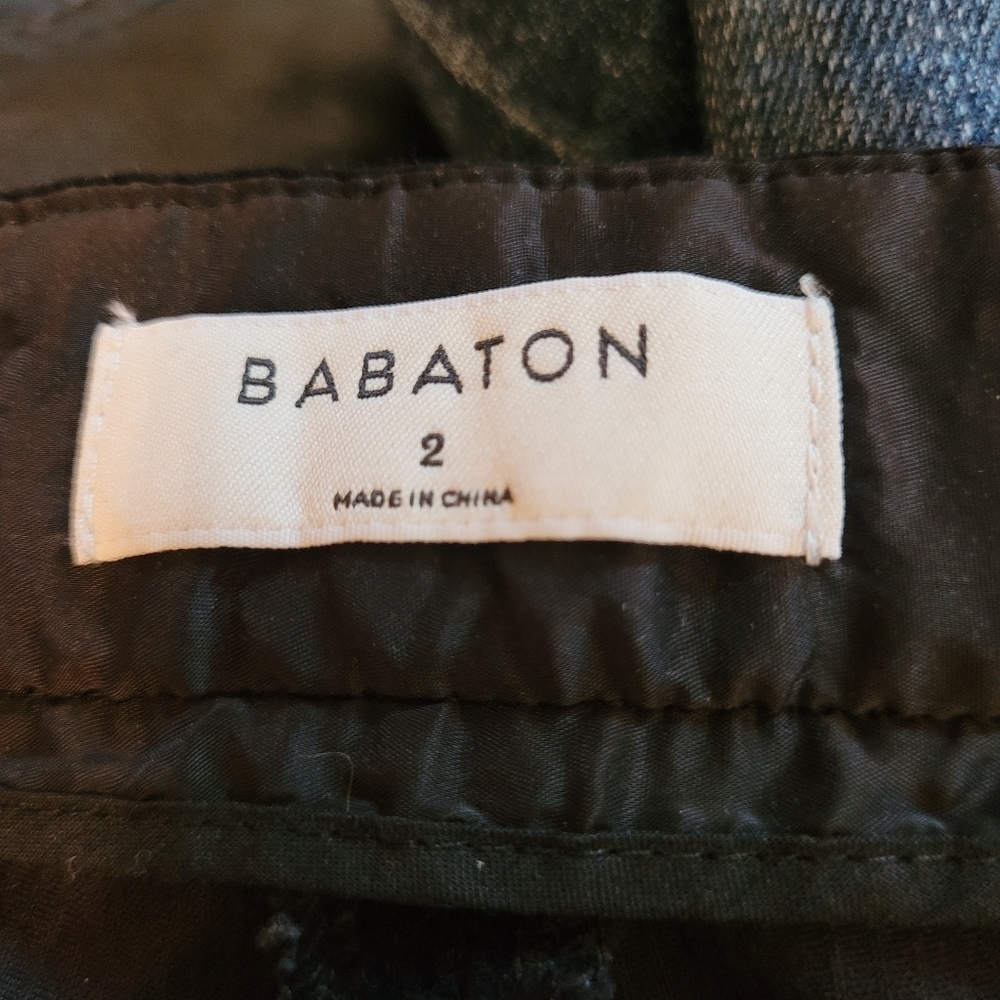 Babaton Flare Leg Black Corduroy Pants - Size 2 - Picture 5 of 6